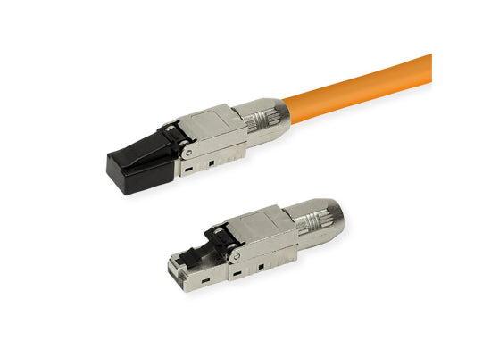 Roline CAT6A-Stecker für RJ-45 Netzwerkkabel, STP, silber