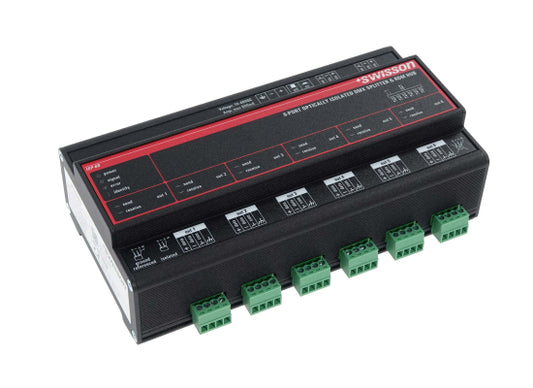 Swisson ISP-6R-Term Hutschienen DMX / RDM Splitter