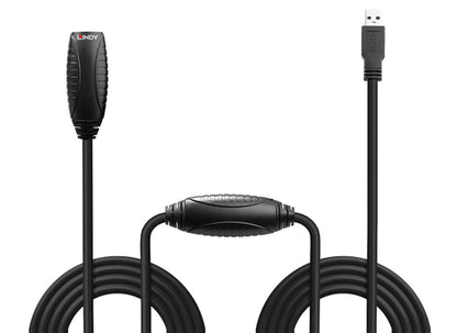Lindy 43156 USB 3.0 Aktiv Verlängerungskabel, 10m