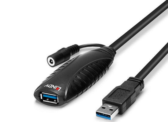 Lindy 43156 USB 3.0 Aktiv Verlängerungskabel, 10m