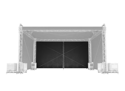 Global Truss Double Pitch Roof 10x8m Netz-Rückwand
