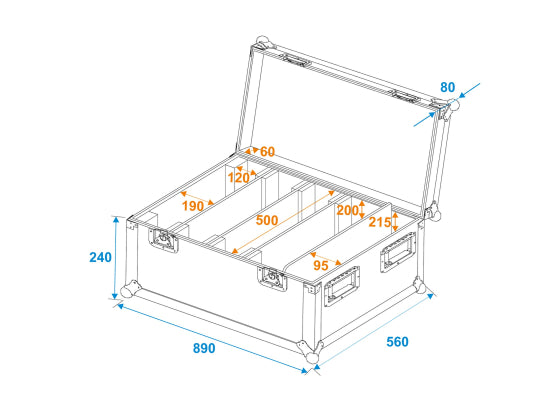 Case für 4x Eurolite LED PMB-4 LED Bar