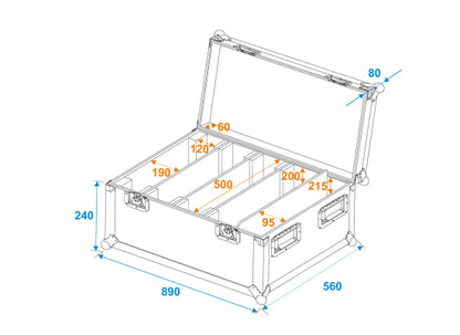 Case für 4x Eurolite LED PMB-4 LED Bar