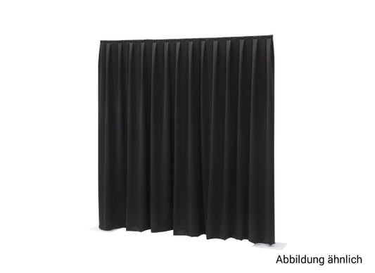 Wentex Pipes & Drapes Vorhang Molton, 3x4m, 300g/m², schwarz