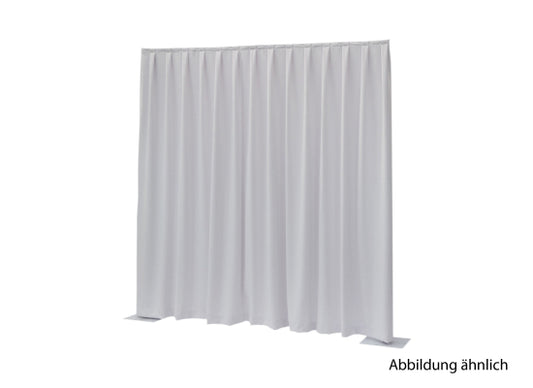 Wentex Pipes & Drapes Vorhang Satin, weiß, 3x4m,165g/m²