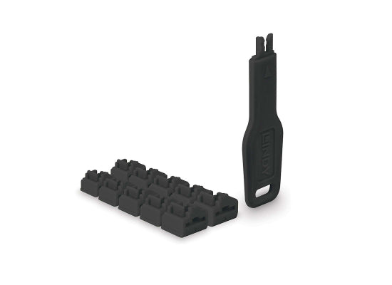 Lindy 47891 RJ45 Port Schloss 10er SET, schwarz