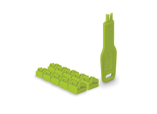 Lindy 47894 RJ45 Port Schloss 10er SET, grün