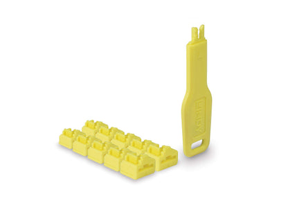 Lindy 47900 RJ45 Port Schloss 10er SET, gelb