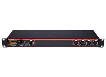 Swisson XND-4R8 Ethernet Node, 19'', IN: RJ45, OUT: 4x RJ45