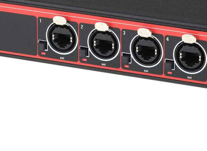 Swisson XND-4R8 Ethernet Node, 19'', IN: RJ45, OUT: 4x RJ45