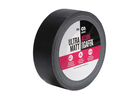 Advance Tapes AT 200 Gewebeklebeband, schwarz, matt, PRO, 50m
