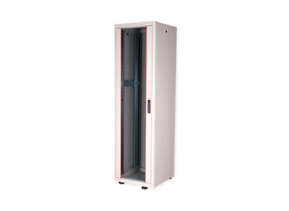 Roline Netzwerkschrank Basic, 42HE, grau, 600x600mm, Glastür