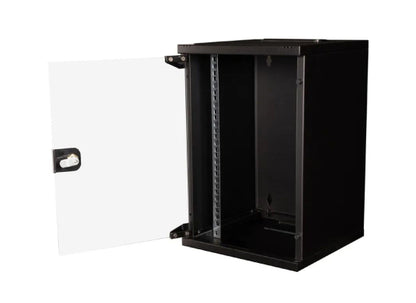 Roline Wandgehäuse, 9HE, schwarz, 312x300mm