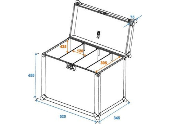 Case für 4x Eurolite SLS-18 TCL / SLS-12 QCL / SLS-12 BCL, Größe
